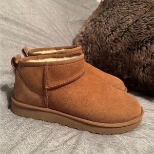 UGG chestnut ultra mini boots